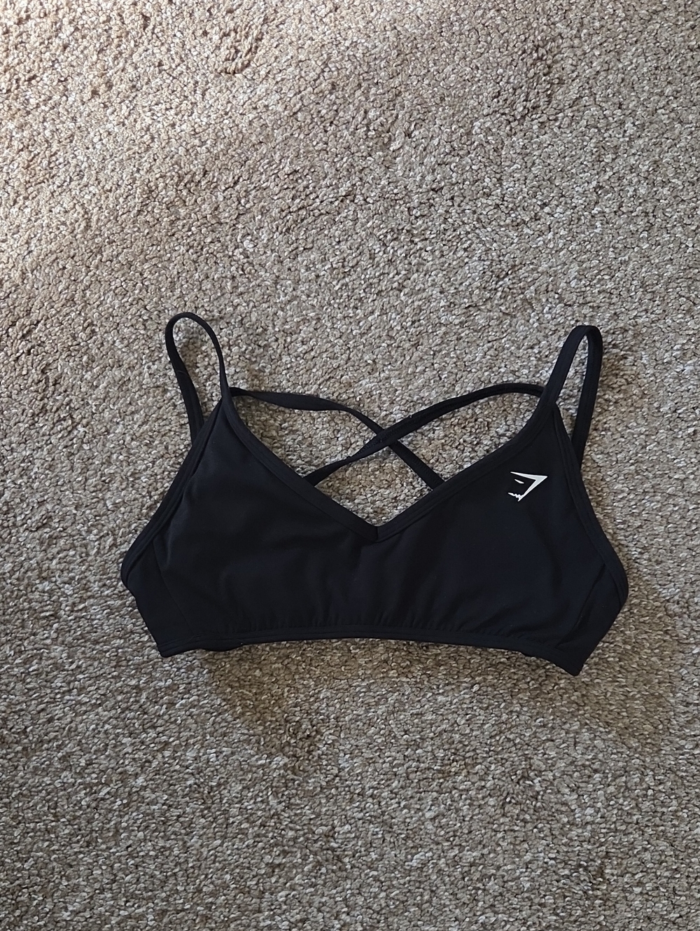 Gymshark Black Strappy Wireless Sports Bra